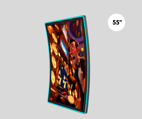 55 inch Commercial C Curved Marquee Led Capacitive Gaming Touch Screen Display