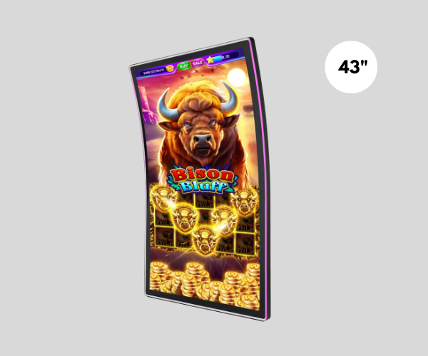 43 inch J Curved Led Capacitive Slot Gaming with Marquee Touch Screen Display